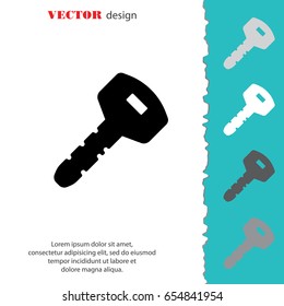 Web icon. Key. vector illustration