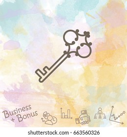 Web icon. Key. vector illustration