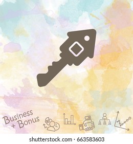 Web icon. Key. vector illustration