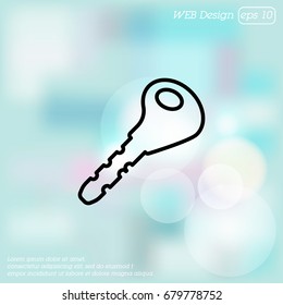 Web icon. Key. vector illustration