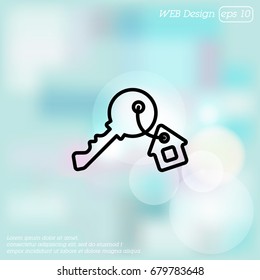 Web icon. Key. vector illustration