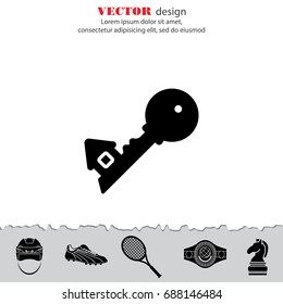 Web icon. Key. vector illustration