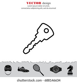 Web icon. Key. vector illustration