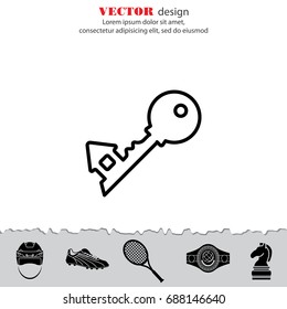 Web icon. Key. vector illustration