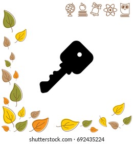 Web icon. Key. vector illustration