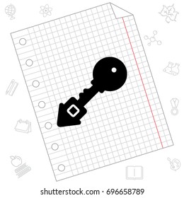Web icon. Key. vector illustration