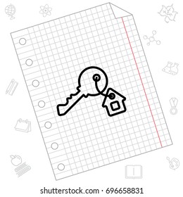 Web icon. Key. vector illustration