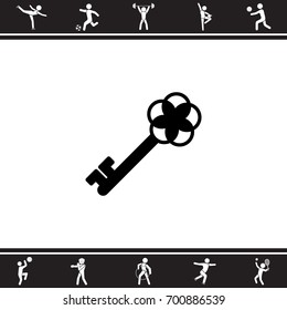 Web icon. Key. vector illustration