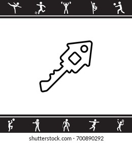 Web icon. Key. vector illustration
