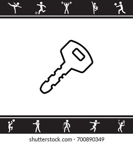 Web icon. Key. vector illustration