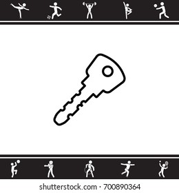 Web icon. Key. vector illustration