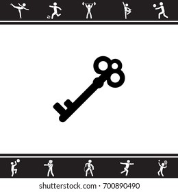 Web icon. Key. vector illustration