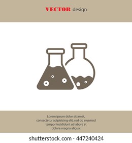 Web icon. Laboratory flasks