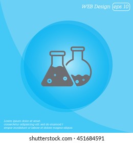 Web icon. Laboratory flasks