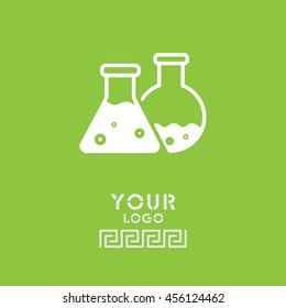 Web icon. Laboratory flasks