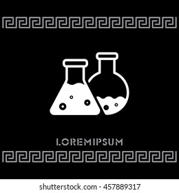Web icon. Laboratory flasks