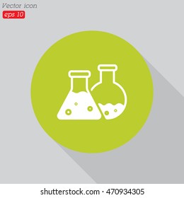 Web icon. Laboratory flasks