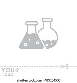 Web icon. Laboratory flasks