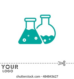 Web icon. Laboratory flasks