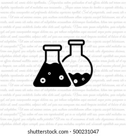 Web icon. Laboratory flasks