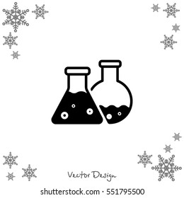 Web icon. Laboratory flasks