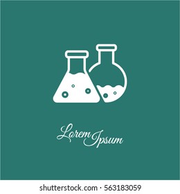 Web icon. Laboratory flasks