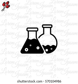 Web icon. Laboratory flasks