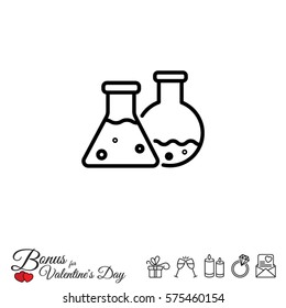 Web icon. Laboratory flasks