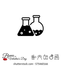 Web icon. Laboratory flasks