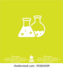 Web icon. Laboratory flasks