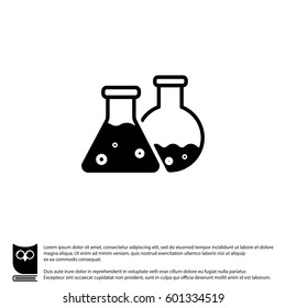Web icon. Laboratory flasks