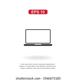 web icon laptop sign isolated on white background. Simple vector illustration.