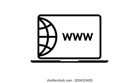 Web Icon line isolated. Website pictogram. Internet symbol web site design, logo, app, Vector illustration