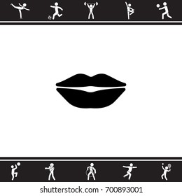 Web icon. Lips. vector illustration