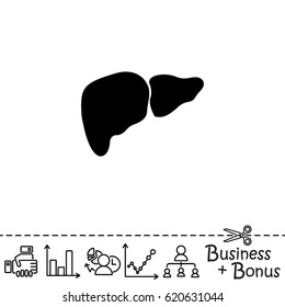 Web icon. Liver. vector illustration