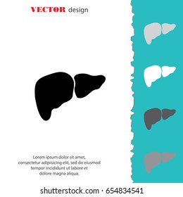 Web icon. Liver. vector illustration