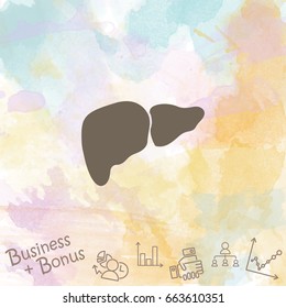 Web icon. Liver. vector illustration