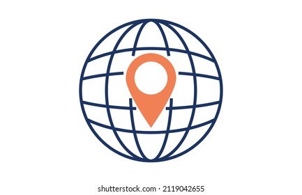 web icon with location icon, ui design for web and location icon