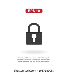 web icon lock sign isolated on white background. Simple vector illustration.