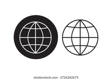 Design do logotipo do ícone da Web. vá para símbolo e sinal da Web. clique no ícone da Web. Ícone de pesquisa global