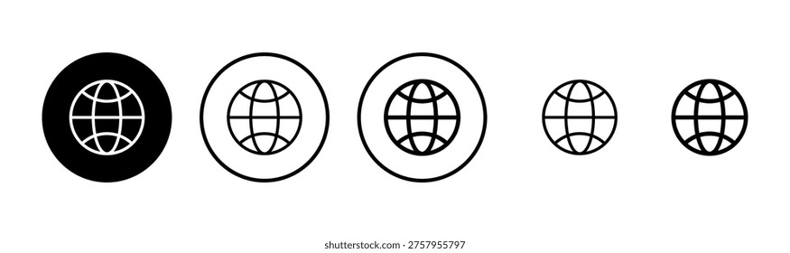 Web icon logo design. go to web sign and symbol. web click icon. Global search icon