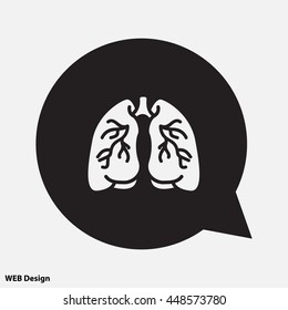 Web icon. Lungs
