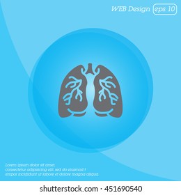 Web icon. Lungs