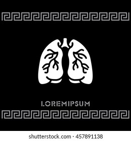 Web icon. Lungs