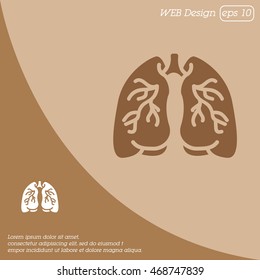 Web icon. Lungs