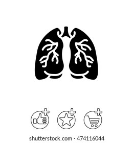 Web icon. Lungs