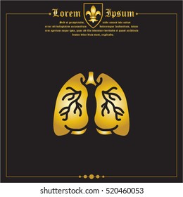 Web icon. Lungs