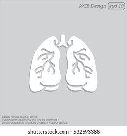 Web icon. Lungs