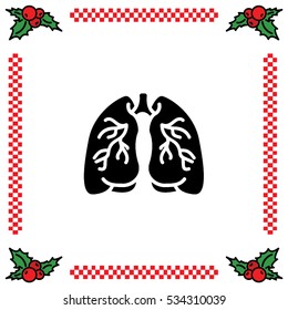 Web icon. Lungs