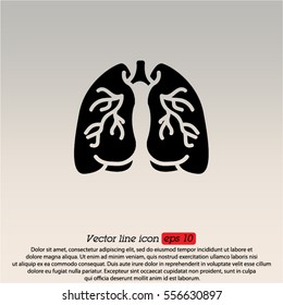 Web icon. Lungs